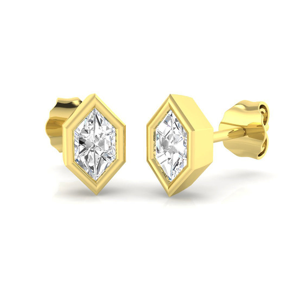 Solitaire Diamond Earrings Epsby Gold 0.5ct Luxury