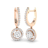 Epsly 1.25ct Gold Drop & Trilogy Diamond Earrings - Luxurious Elegance