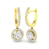 Epsly 1.25ct Gold Drop & Trilogy Diamond Earrings - Luxurious Elegance