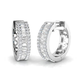 0.71ct Natural Diamond Round Cut Stud Earrings in 9K White Gold