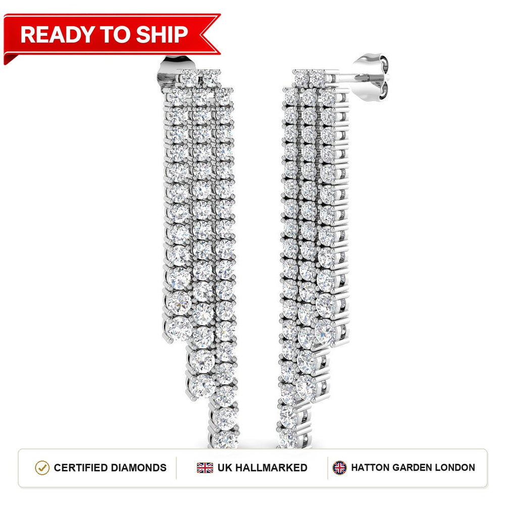 Lab grown diamond earring