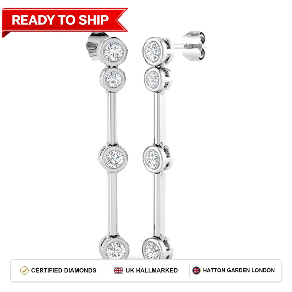 Lab grown diamond earring