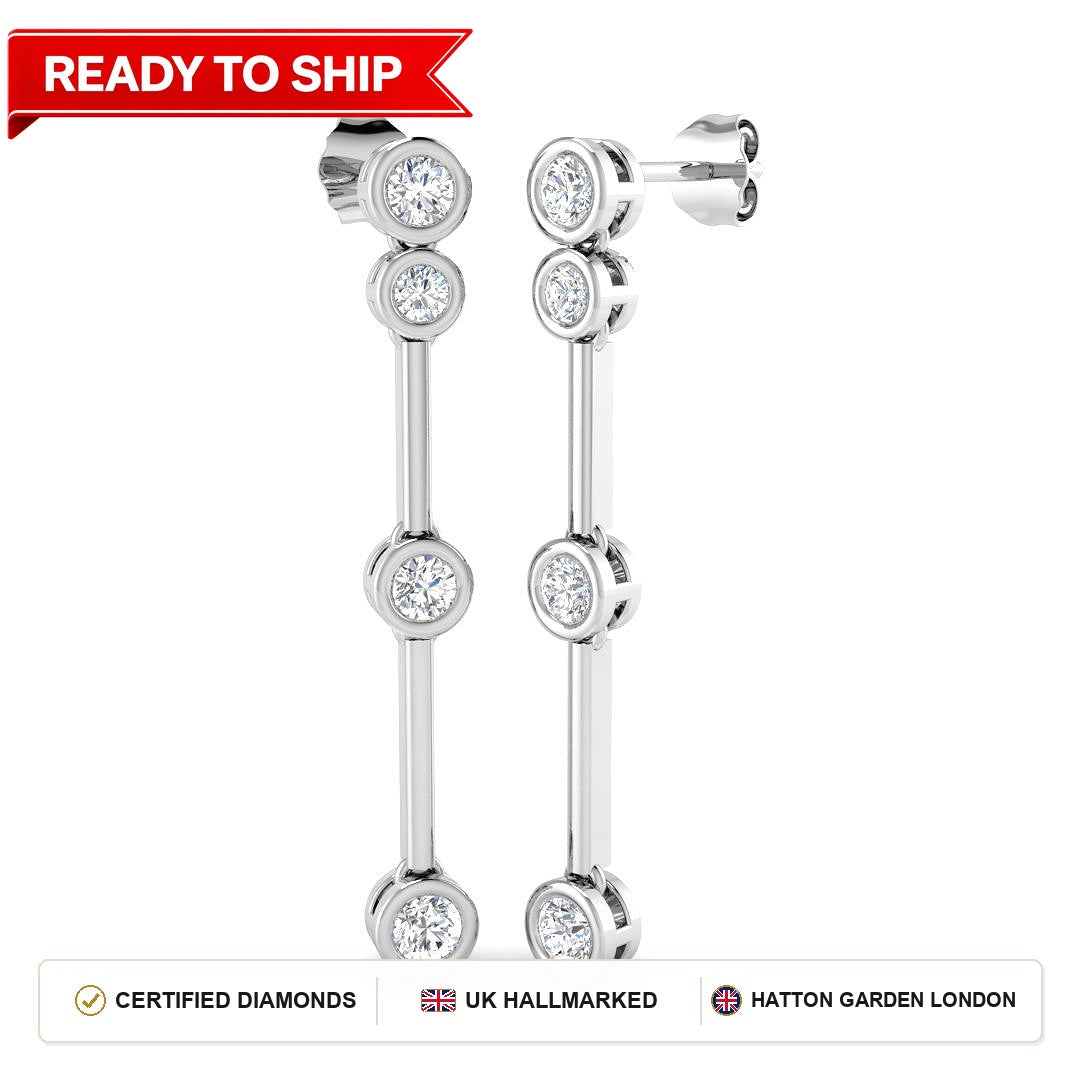 Lab grown diamond earring