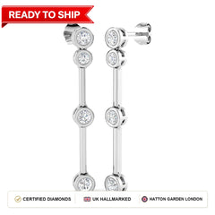 Lab grown diamond earring