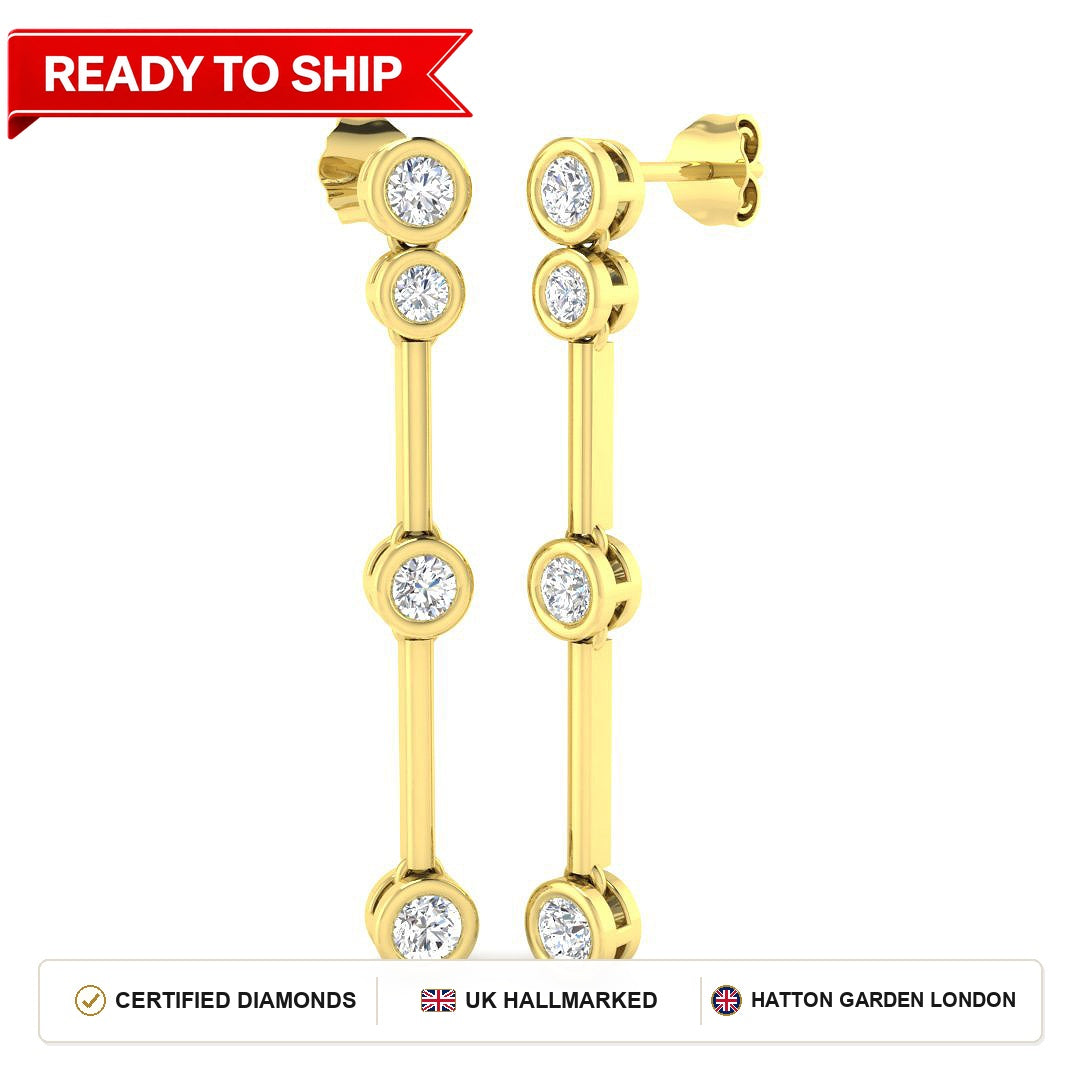 Lab grown diamond earring