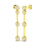 0.85ct Lab Diamond Round Cut Stud Earrings in 9K Yellow Gold