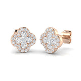 Erlpy Clover Diamond Earrings in Gold - Exquisite Luxury Jewelry