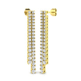 "Erjwy Elegant Gold Drop & Trilogy Diamond Earrings | 2ct to 8ct Luxury"