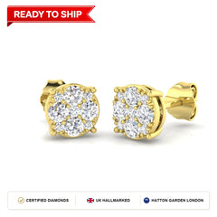 Lab grown diamond earring