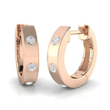Hoop Earrings - Erisy Gold Diamond 0.1ct Luxury