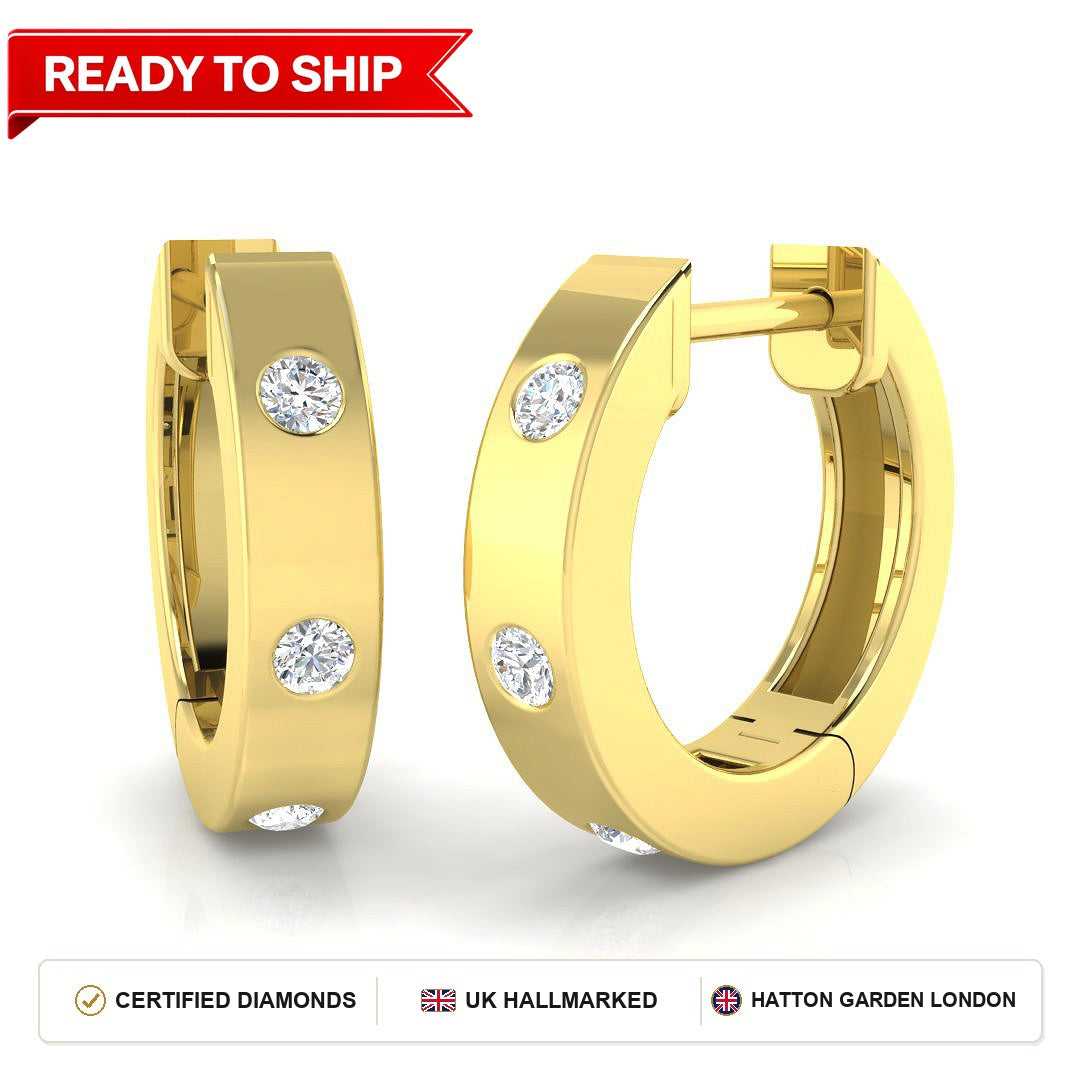Lab grown diamond earring