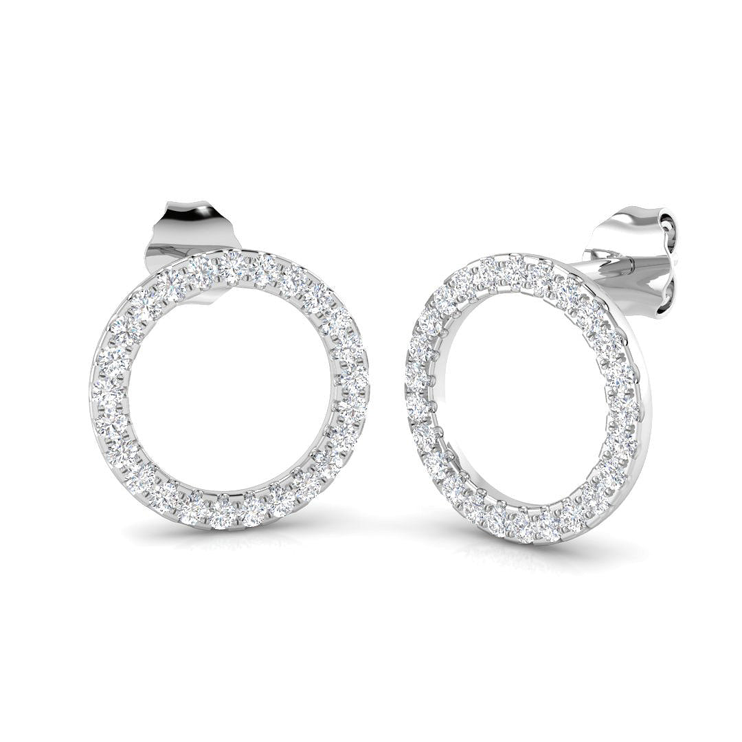0.39ct Natural Diamond Round Cut Stud Earrings in 9K Yellow Gold or White Gold