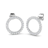 0.39ct Natural Diamond Round Cut Stud Earrings in 9K White Gold