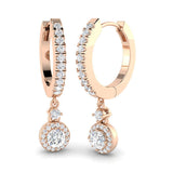 Erkly Gold Drop & Trilogy Diamond Earrings - 0.5ct Luxury Jewelry