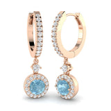 Erkny Aquamarine Gold Earrings - 1.25ct to 2ct Luxury Diamond Jewelry