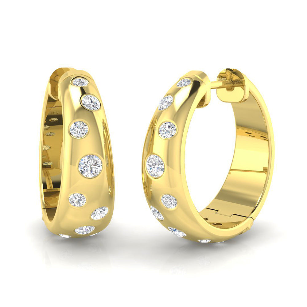 Hoop Earrings - Eriwy 0.5ct Gold Pure Radiance