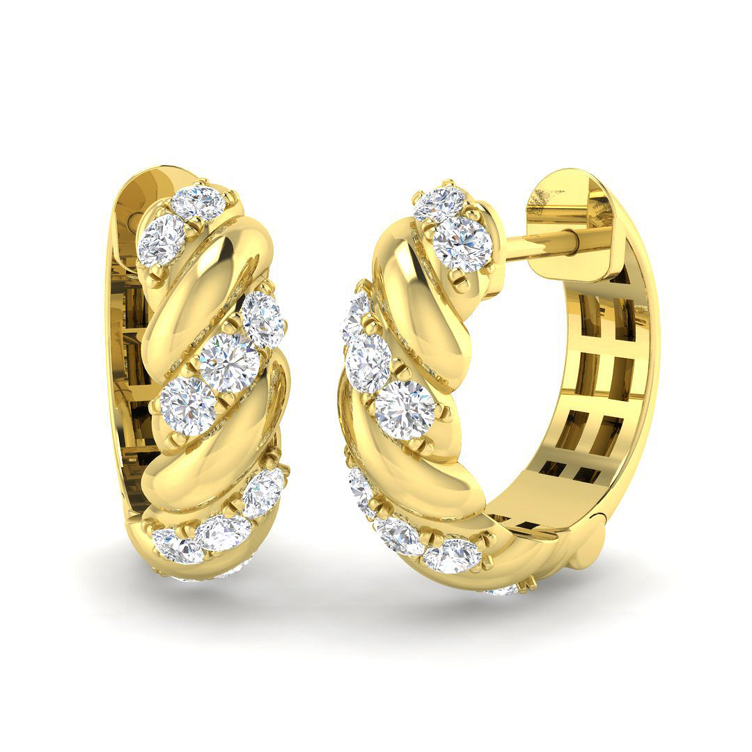 Hoop Earrings - Erkty 0.33ct Gold Pure Radiance