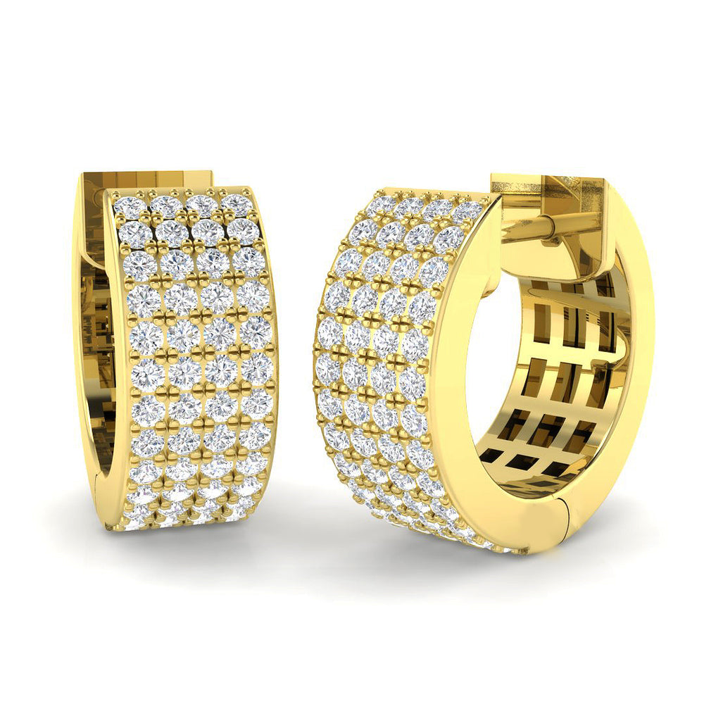 Hoop Earrings - Erkvy 0.5ct Gold Pure Radiance