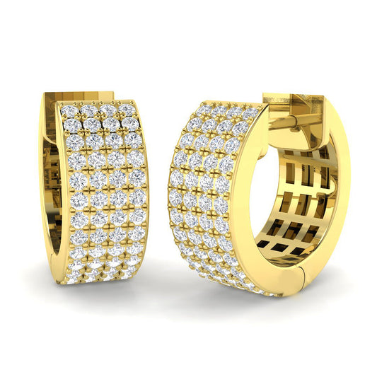 Hoop Earrings - Erkvy 0.5ct Gold Pure Radiance