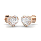 Elegant Honey Halo Diamond Earrings in Gold - 0.5ct to 1ct Luxury