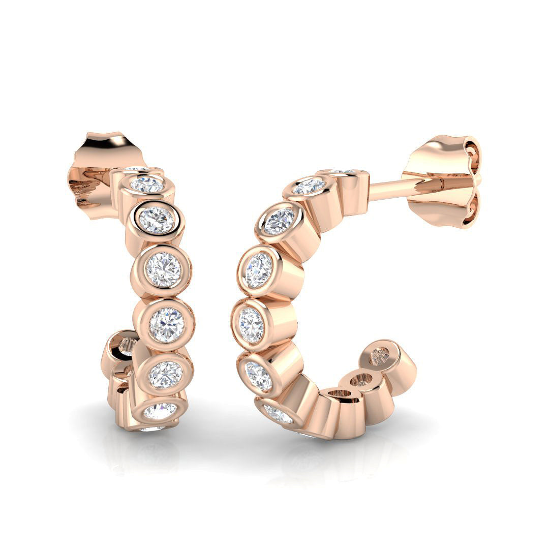 Hoop Earrings - Rain 0.5ct Gold Pure Elegance