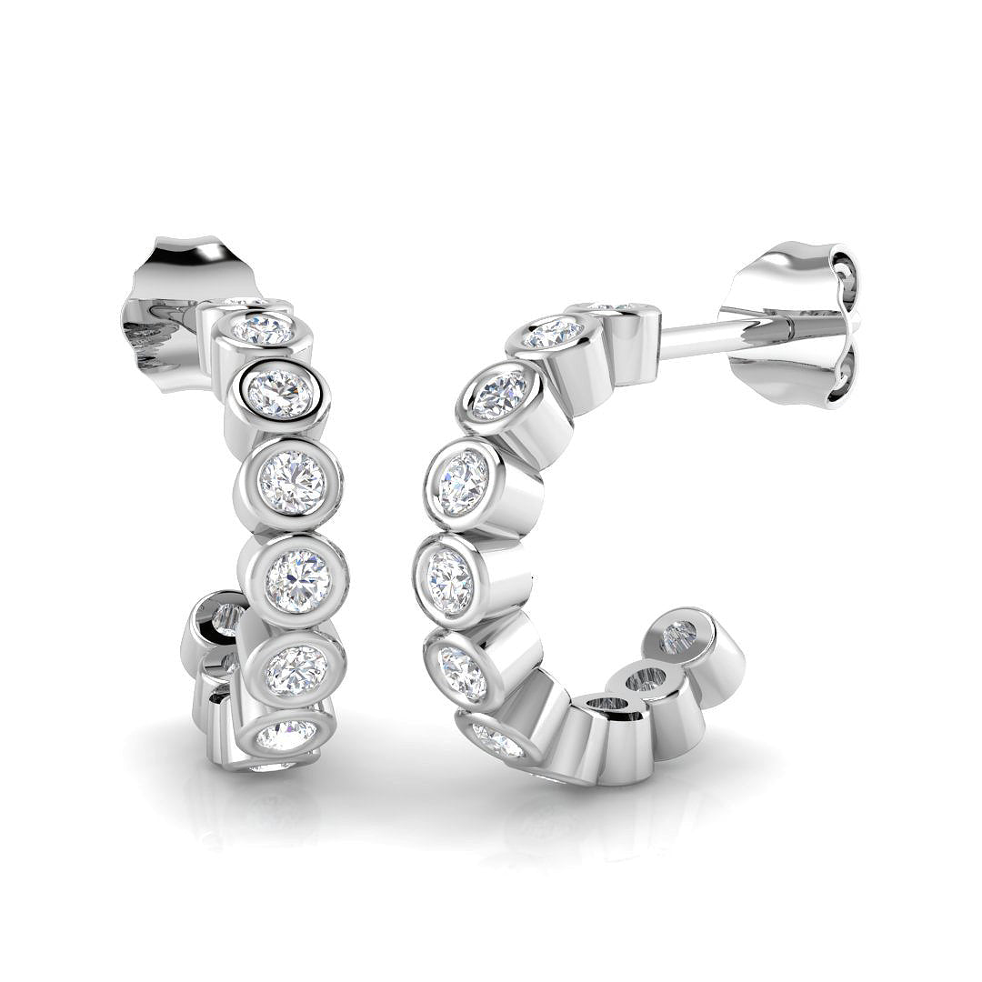 Hoop Earrings - Rain 0.5ct Gold Pure Elegance
