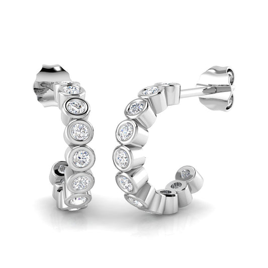 Hoop Earrings - Rain 0.5ct Gold Pure Elegance