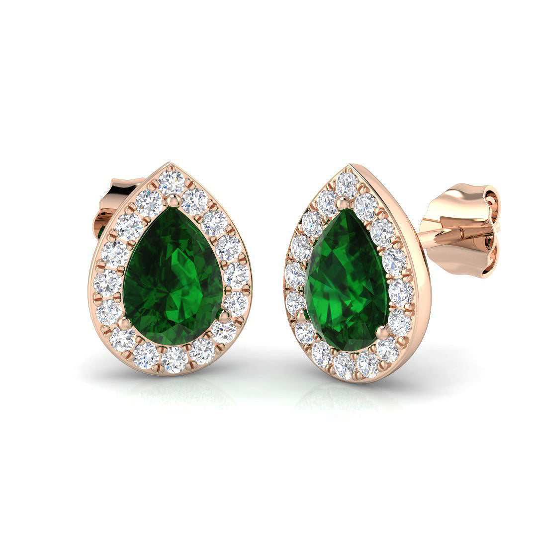 "Elegant 1.75ct Emerald Cut Diamond Earrings in Gold - Lucky Collection"