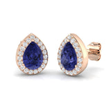 Eadie 1.5ct Gold Tanzanite Diamond Earrings - Luxury Jewelry Elegance
