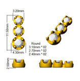 Erlty Luxury Gold Drop & Trilogy Diamond Earrings 0.5ct-1ct