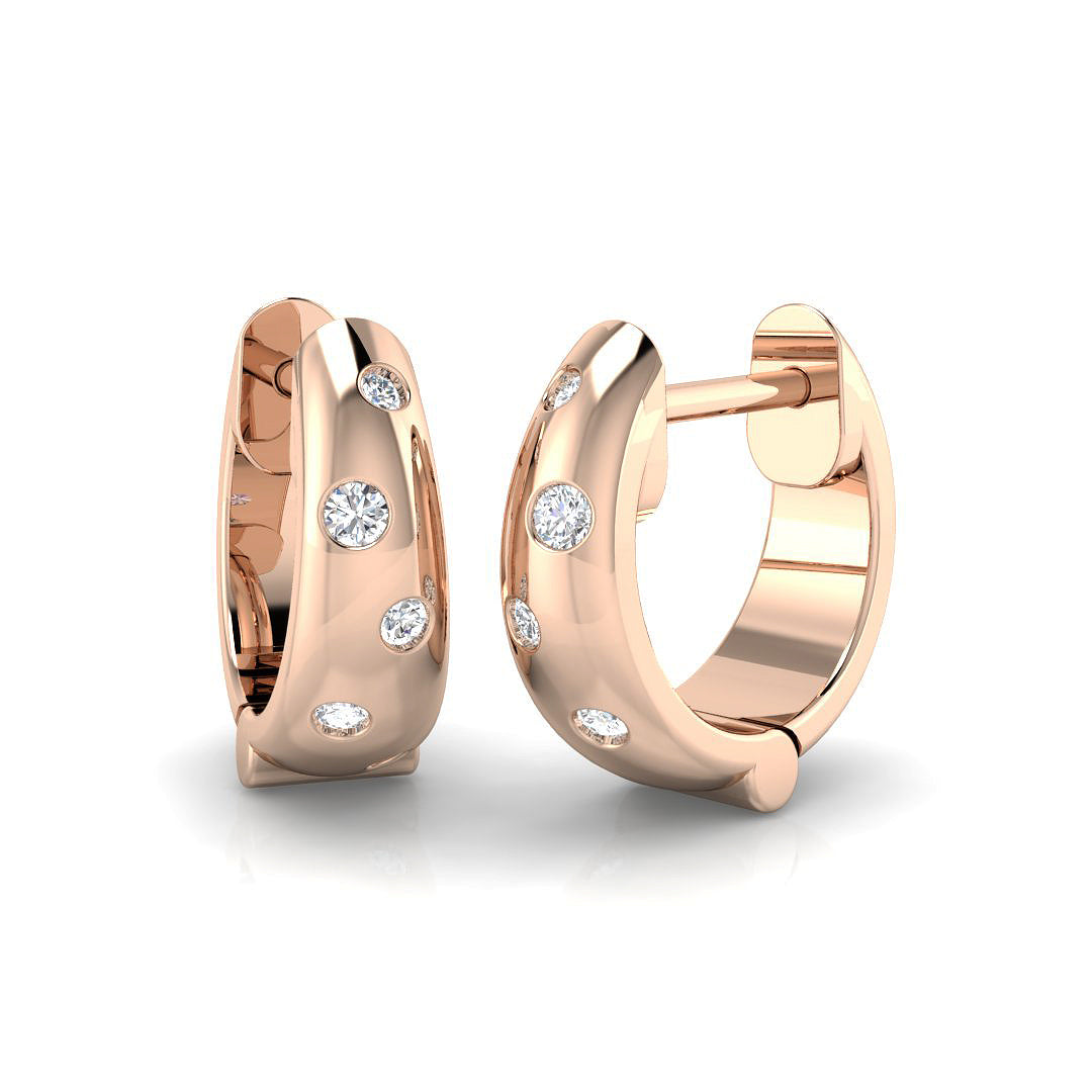 Hoop Earrings - Chase 0.1ct Gold Cosmic Luxury