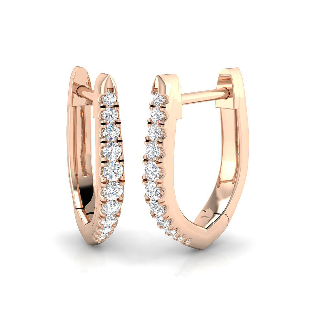 Hoop Earrings - Aloe 0.1ct Gold Pure Elegance