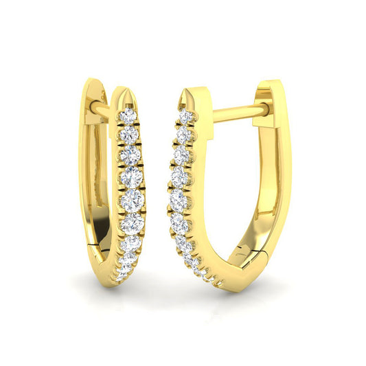 Hoop Earrings - Aloe 0.1ct Gold Pure Elegance