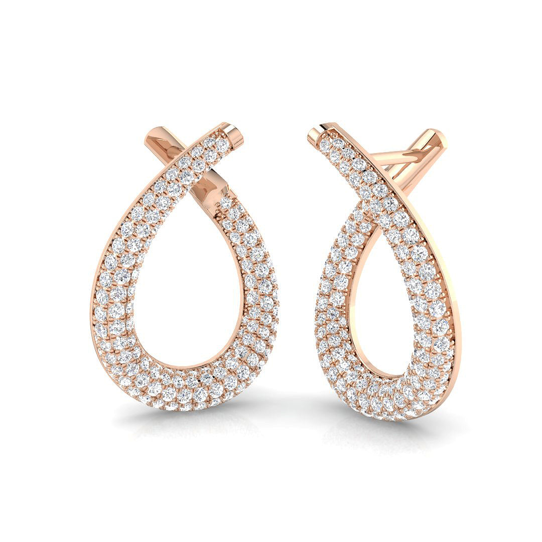 "Luxurious 1ct Gold Fancy Diamond Earrings - Lumsy Collection"