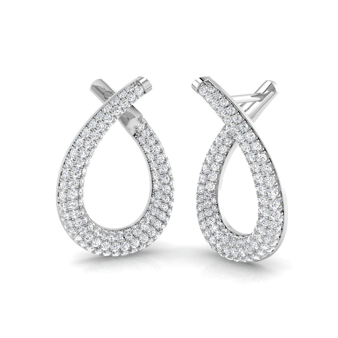 "Luxurious 1ct Gold Fancy Diamond Earrings - Lumsy Collection"