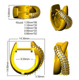 0.40ct Diamond Hoop Earrings in Twisted Design |Natural & Lab-Grown Diamonds