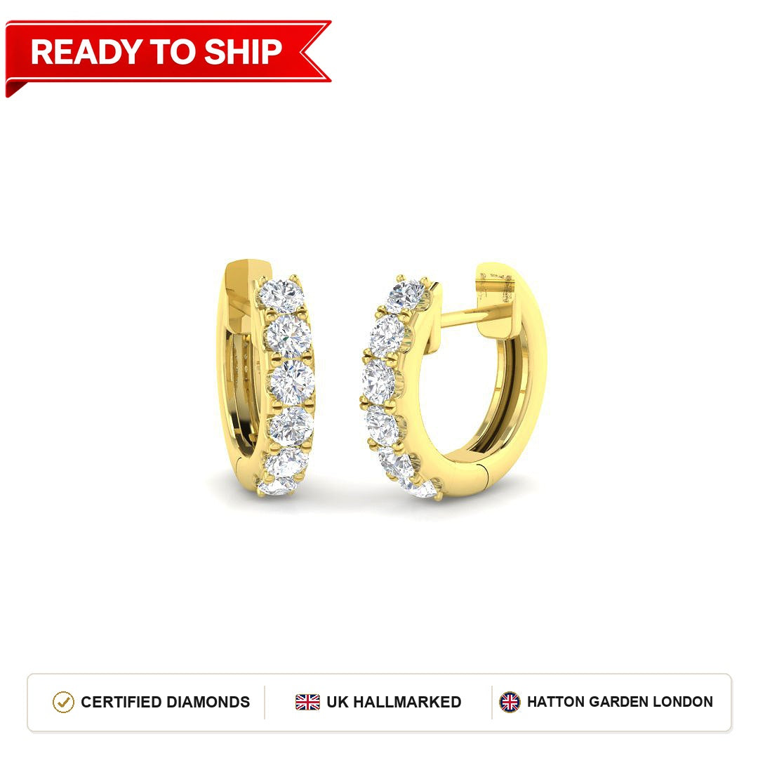 Lab grown diamond earring