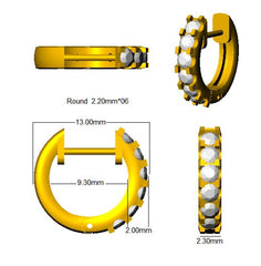 0.5 Carat D-E/VS Lab Grown Diamond Hoops Earring 9k Yellow Gold Ready To Ship
