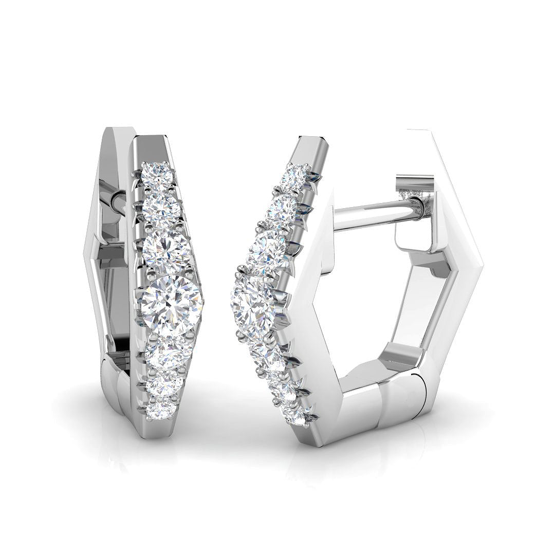Hoop Earrings - Cloud 0.15ct Gold Minimalist Grace