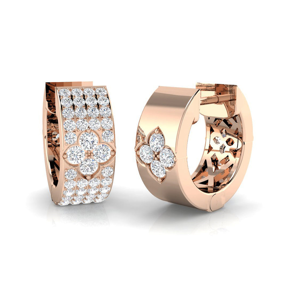 Hoop Earrings - Lushy 0.5ct Gold Diamond Luxury Jewelry