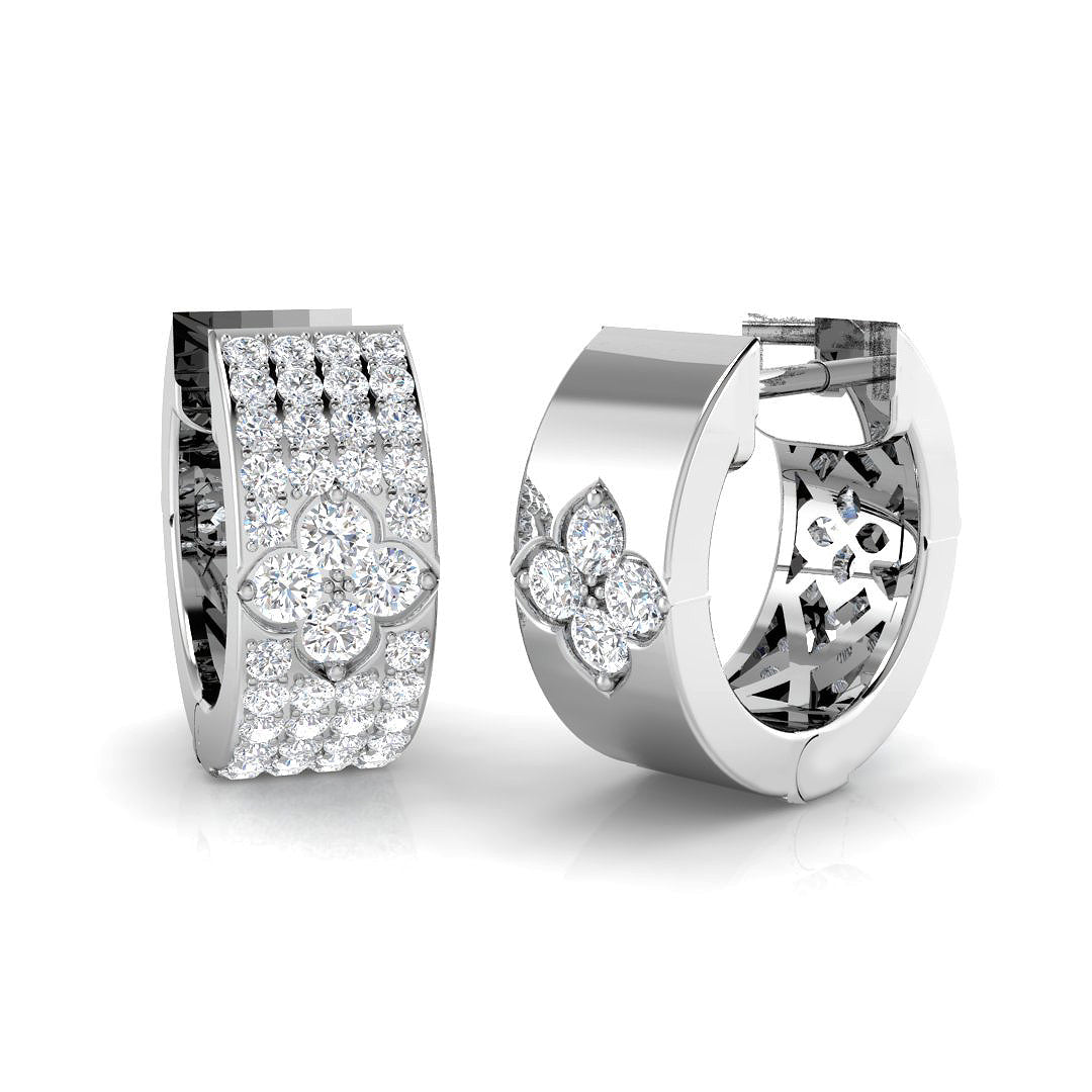 Hoop Earrings - Lushy 0.5ct Gold Diamond Luxury Jewelry