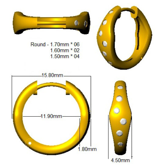 Natural & Lab-Grown Diamond Round Cut Bezel Setting Hoop Earrings | 0.20Ct Total