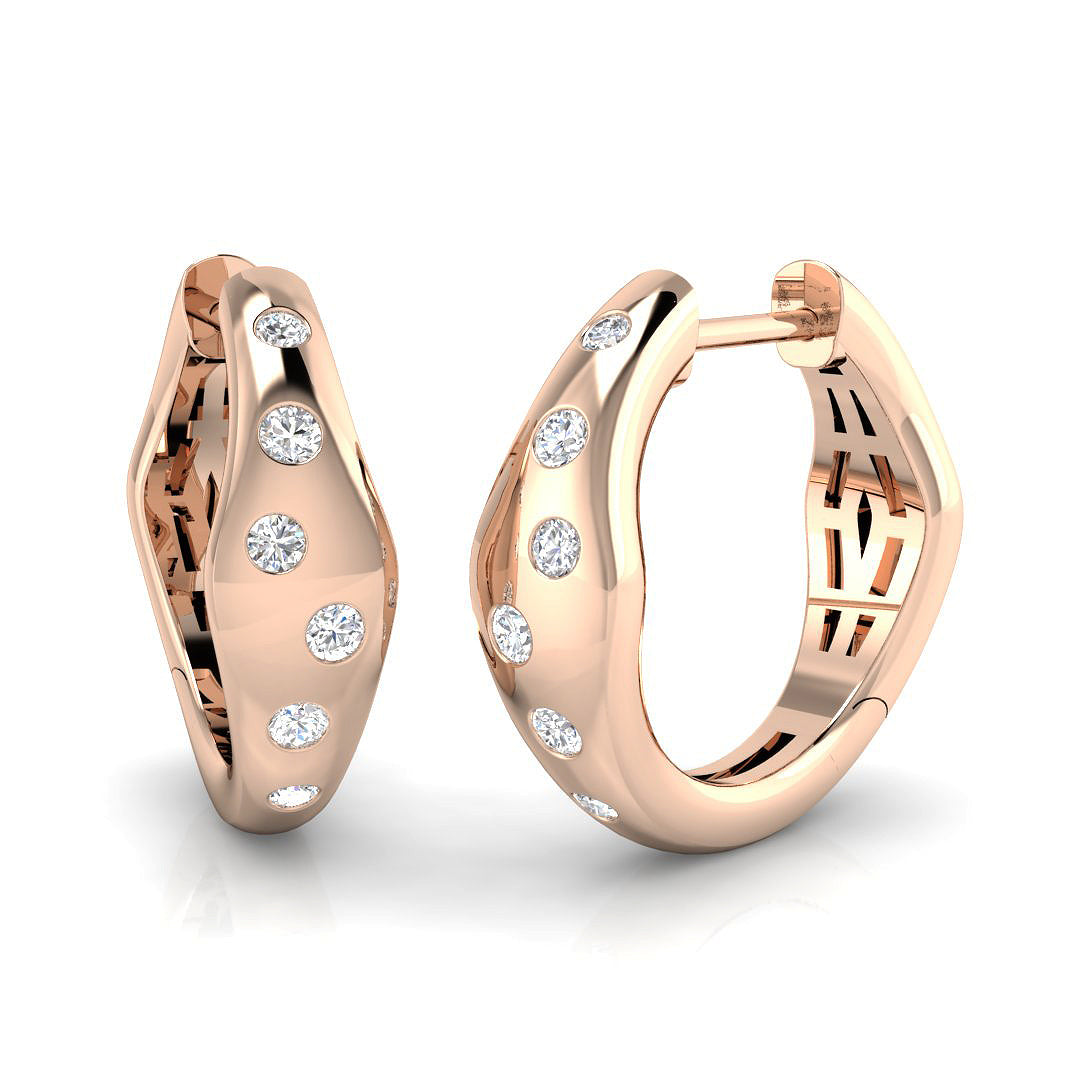 Hoop Earrings - Airy 0.2ct Gold Pure Elegance