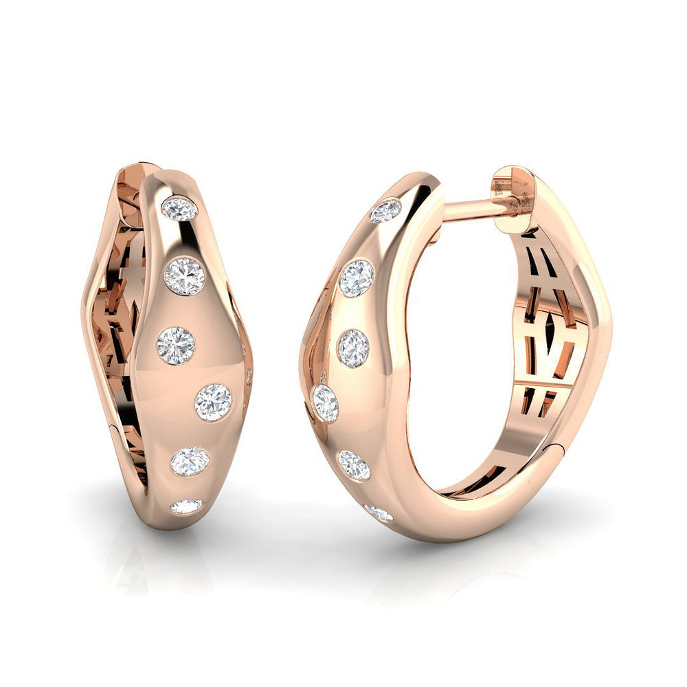Hoop Earrings - Airy 0.2ct Gold Pure Elegance