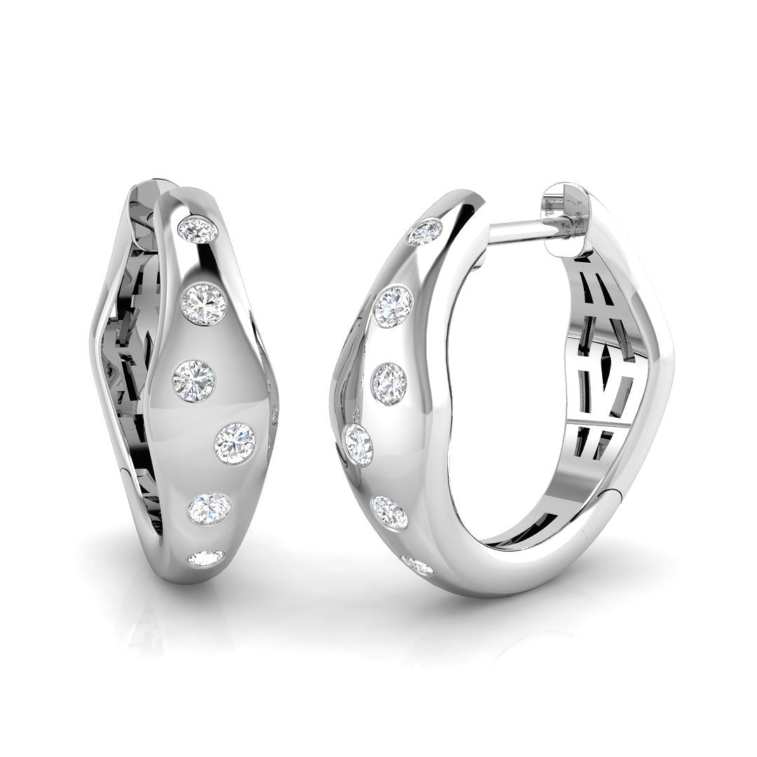 Hoop Earrings - Airy 0.2ct Gold Pure Elegance
