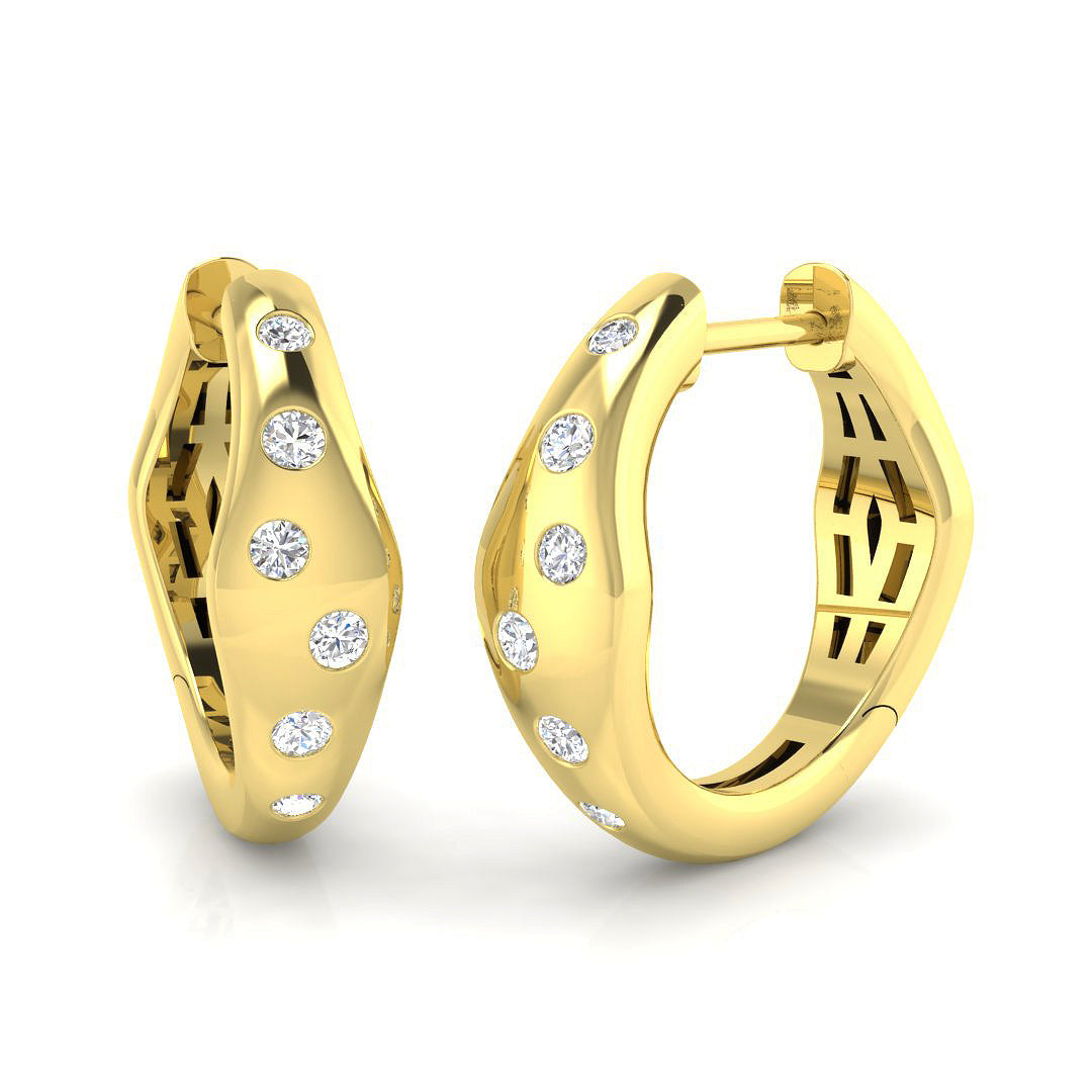 Hoop Earrings - Airy 0.2ct Gold Pure Elegance