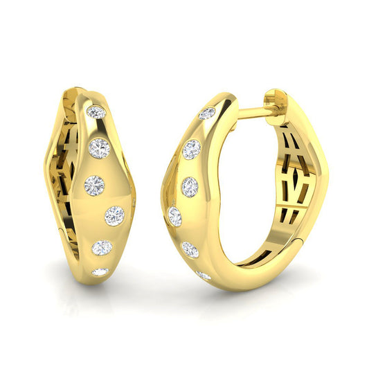 Hoop Earrings - Airy 0.2ct Gold Pure Elegance