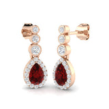 Luxury Emerald Cut Gold Diamond Earrings – Creek Collection, 1.25ct to 3ct