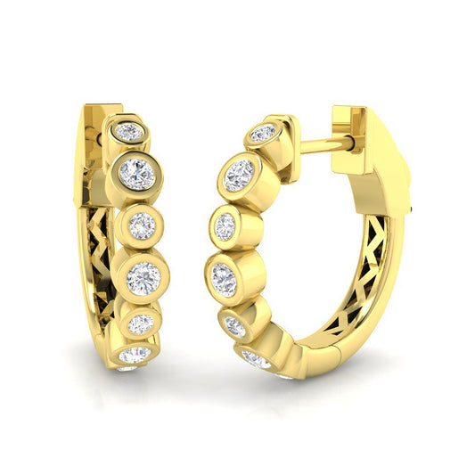 Hoop Earrings - Crisp 0.33ct Gold Pure Splendor