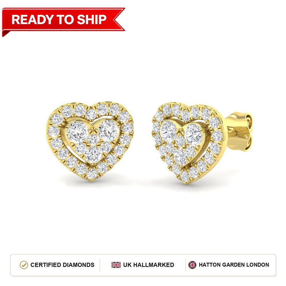 Lab grown diamond earring